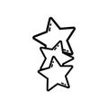 Line stars shining in the sky decoration design