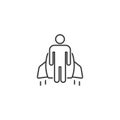 Line start up jetpack icon on white background Royalty Free Stock Photo