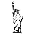 Line statue liberty sculpture history design