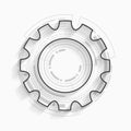 line style gear wheel background a factory equipment Royalty Free Stock Photo