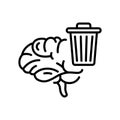 Line style icon for Brain trash can