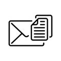 line style icon design of email notification for copying or backing up data
