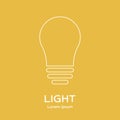 Line style icon of utilities. Symbol of light. Clean and modern vector illustration for design, web. Royalty Free Stock Photo