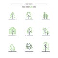 Line style trees icons