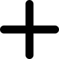 Plus line style vector icon which can easily modify or edit it for social media Royalty Free Stock Photo