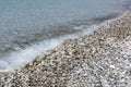 line of surf, sea wave, pebble Royalty Free Stock Photo