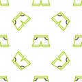 Line Swimming trunks icon isolated seamless pattern on white background. Vector Illustration