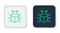 Line System bug concept icon isolated on white background. Code bug concept. Bug in the system. Bug searching. Colorful Royalty Free Stock Photo