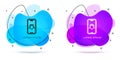 Line System bug on mobile icon isolated on white background. Code bug concept. Bug in the system. Bug searching Royalty Free Stock Photo