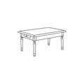 line Table simple furniture designte Royalty Free Stock Photo