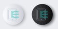 Line Tablet icon isolated on grey background. Colorful outline concept. Vector