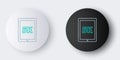 Line Tablet with text 5k icon isolated on grey background. Colorful outline concept. Vector
