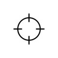 line target, point icon on white background