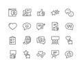 Line Testimonials Icons