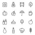 Thanksgiving Day Holiday Icons