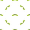 Line Thief eye mask icon isolated seamless pattern on white background. Vector Illustration