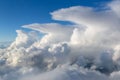 A line of thunderstorms seen from the air