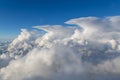 A line of thunderstorms seen from the air