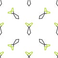 Line Tie icon isolated seamless pattern on white background. Necktie and neckcloth symbol. Vector