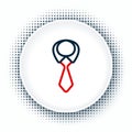 Line Tie icon isolated on white background. Necktie and neckcloth symbol. Colorful outline concept. Vector Royalty Free Stock Photo
