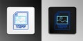 Line TIFF file document. Download tiff button icon isolated on grey background. TIFF file symbol. Colorful outline