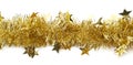 Line of a tinsel garland isolated Royalty Free Stock Photo