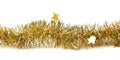 Line of a tinsel garland isolated Royalty Free Stock Photo