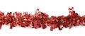 Line of a tinsel garland isolated Royalty Free Stock Photo