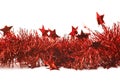 Line of a tinsel garland isolated Royalty Free Stock Photo