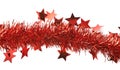 Line of a tinsel garland isolated Royalty Free Stock Photo