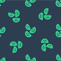 Line Tomato icon isolated seamless pattern on blue background. Vector