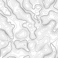 Line topographic contour map background. Seamless.