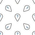Line Unknown route point icon isolated seamless pattern on white background. Navigation, pointer, location, map, gps Royalty Free Stock Photo