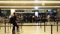 Line up in Changi Airport Singapore Royalty Free Stock Photo