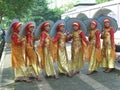 Line up of Indonesian girls