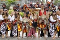 Line up of a mask dance team Assignment files