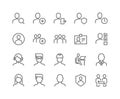 Line Users Icons Royalty Free Stock Photo