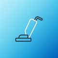 Line Vacuum cleaner icon isolated on blue background. Colorful outline concept. Vector