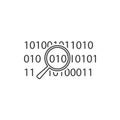 Line vector icon Algorithm, search, code. Outline vector icon