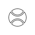 Line vector icon ball, baseball. Outline vector icon