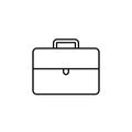 Line vector icon briefcase. Outline vector icon