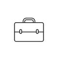 Line vector icon briefcase. Outline vector icon