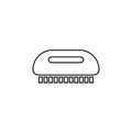 Line vector icon brush, cleaning. Outline vector icon