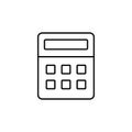 Line vector icon calculator. Outline vector icon