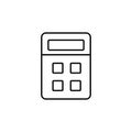 Line vector icon calculator. Outline vector icon