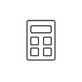 Line vector icon calculator. Outline vector icon