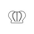 Line vector icon crown. Outline vector icon