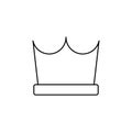 Line vector icon crown. Outline vector icon