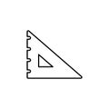 Line vector icon degree square, drafting, geometry tool. Outline vector icon