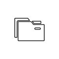 Line vector icon folders. Outline vector icon